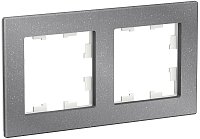 Рамка универсальная Systeme Electric AtlasDesign Nature 2-м. мрамор айс грей